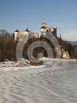 Niedzica Castle at Czorsztyn Lake in Poland