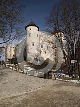 Niedzica Castle at Czorsztyn Lake in Poland