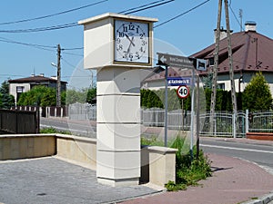 NIEPOÅOMICE ,, POLAND-  STREET CLOCK 3 MAY