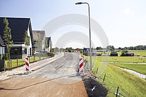 Nieuwbouw in het buurtschap Ver Hitland in Nieuwerkerk aan den IJssel