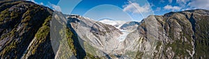 Nigardsbreen glacier aerial view of Jostedalsbreen glacier, Jostedalen valley aerial view