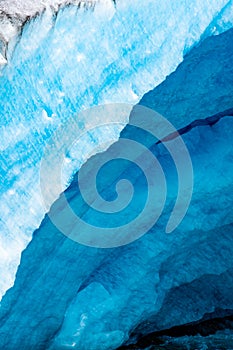 The Nigardsbreen Glacier, beautiful blue melting glacier in the Jostedalen National Park,  Norway