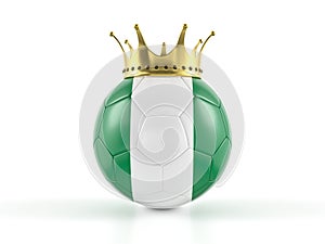 Nigeria flag soccer ball with crown