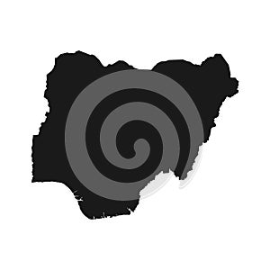 Nigeria map icon vector