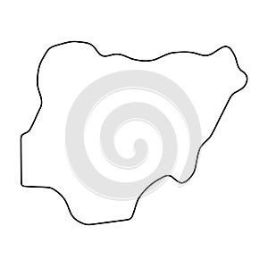 Nigeria simplified vector outline map