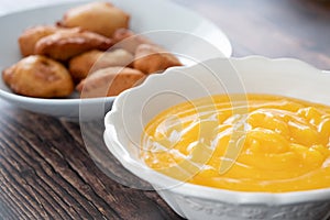 Nigerian Deep Fried Akara beancake served with Custard