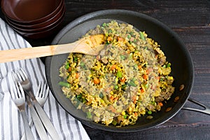 Nigerian Fried Rice with Liver and Mixed Vegetables