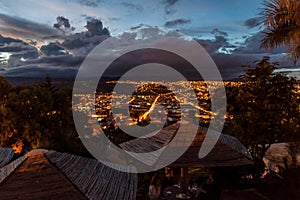 Night aerial view of Sucre