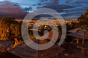 Night aerial view of Sucre