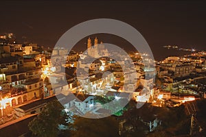 Night aerial view of Taxco, Guerrero, mexico. I