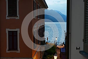 Night approaching in lake como