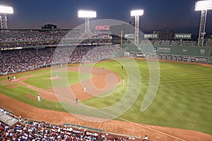 Night baseball at Fenway park
