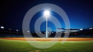 night baseball field light