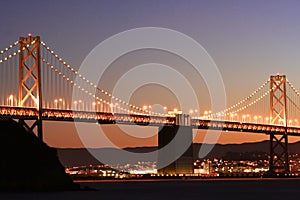 Noche. bahía puente en franco 