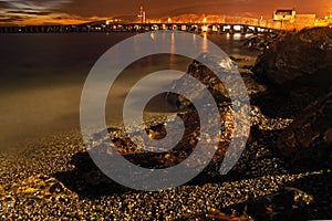 Night Beach Color, El Zapillo, Almeria photo