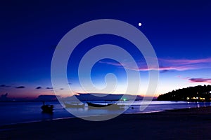 Night on the beach of Koh Lipe Island, Thailand. photo