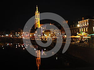 Night beautifull Roermond is old an historically important town, on the lower Roer at the east bank of the Meuse river.