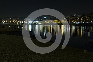 Night on the Belgrade lake