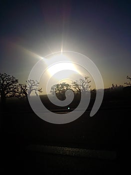 Night brighness sky moon