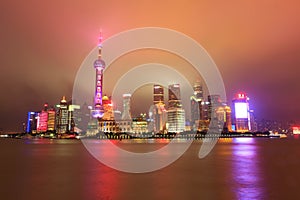 Night at the bund in Shanghai