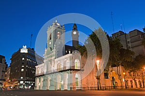 Night on Cabildo building at Buenos Aires photo