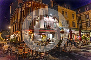 Night Cafe Restaurant Inner Harbor Honfluer France