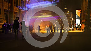 Night on Calea Victoriei from Bucharest