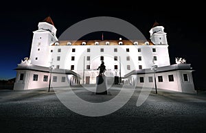 Night castle in Bratislava