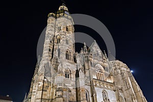 Night Cathedral of St. Elizabeth in Kosice, Slovakia.