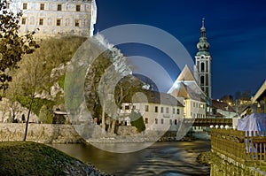 Night Cesky Krumlov Castle