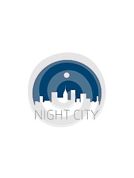 Night circle logo on a white background