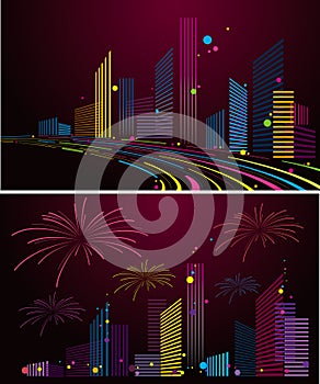 Night city background