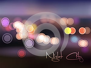 Night in city. Background. stock illustration