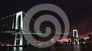 Night City bridge lights in Japan