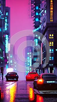 night city cyber punk glow neon