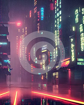 night city cyber punk glow neon