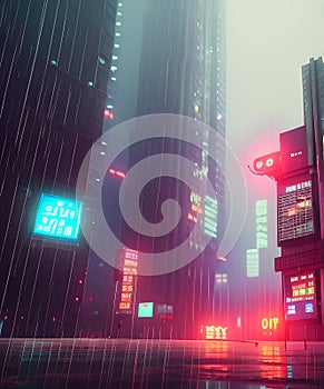 night city cyber punk glow neon