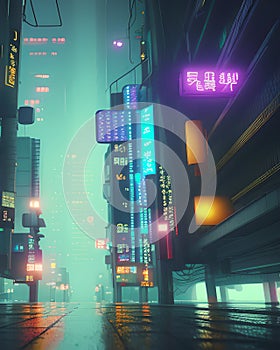 night city cyber punk glow neon