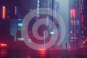 night city cyber punk glow neon