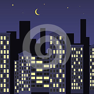 Night city illustration photo