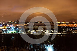 Night city landscape. night Moscow in the lights