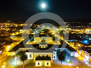 Night in the city of latacunga province of cotopaxi ecuador... photo