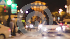 Night City Lights Blurred Traffic Busy Street bokeh motion