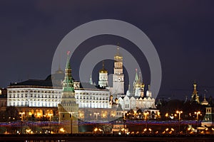 Night city,Moscow Kremlin at night