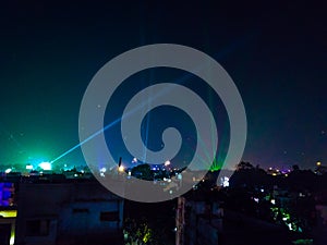 Night city view of baroda, gujarat india