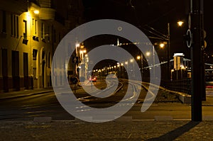 Night cityscape in Budapest