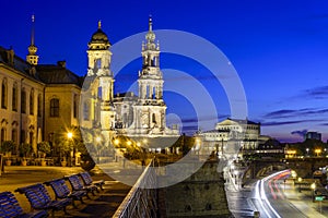 Night Cityscape of Dresden old city