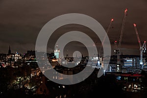 Night cityscape of Edinburgh