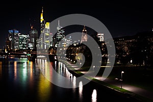 Night Cityscape of Frankfurt photo