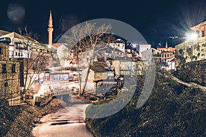 Night cityscape of Mostar